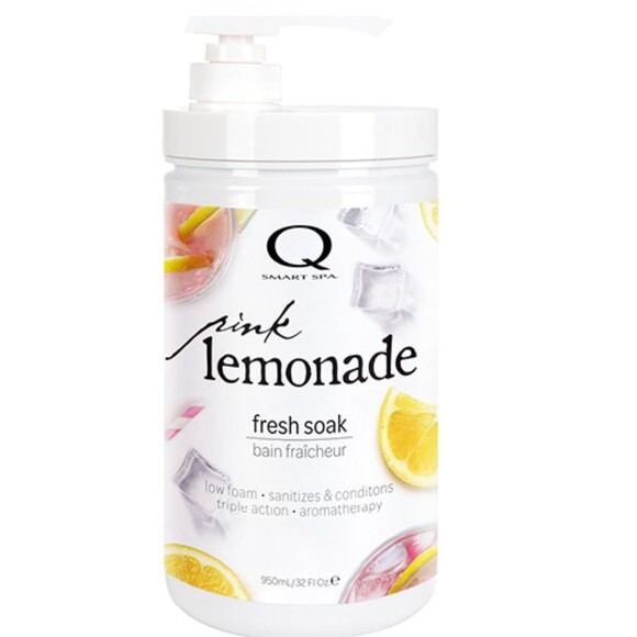QTICA Smart Spa Pink Lemon Lemonade Fresh Soak Hands & Feet XL Size 32 oz  NEW - Picture 1 of 6